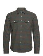 Bowery L/S Flannel Tops Shirts Casual Grey Brixton