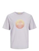 Joraruba Sunset Branding Tee Ss Jnr Tops T-Kortærmet Skjorte Purple Jack & J S