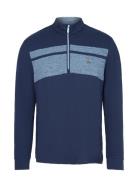 Lightweight 1/4 Zip Heritage Block Pullover Sport Sweatshirts & Hoodies Sweatshirts Blue Original Penguin Golf