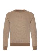 H-Dairon Tops Knitwear Round Necks Beige BOSS