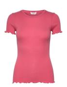 Organic Cotton T-Shirt Tops T-shirts & Tops Short-sleeved Pink Rosemunde