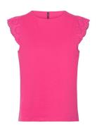 Vmemily Sl Gathering Top Jrs Noos Tops Blouses Sleeveless Pink Vero Moda