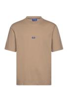 Nieros Tops T-Kortærmet Skjorte Beige HUGO BLUE