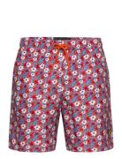 Floral Print Resort Swim Shorts Badeshorts Red Lyle & Scott