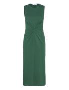 Knotted Cotton Dress Knælang Kjole Green Mango