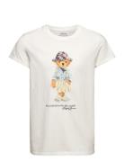 Polo Bear Cotton Jersey Tee Tops T-Kortærmet Skjorte White Ralph Lauren Kids