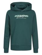 Jjalvis Sweat Hood Jnr Tops Sweatshirts & Hoodies Hoodies Green Jack & J S