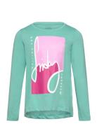 Nkfviolet Ls Loose Top Tops T-shirts Long-sleeved T-Skjorte Green Name It