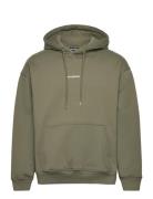 Daily Over D Hoodie Designers Sweatshirts & Hoodies Hoodies Green HAN Kjøbenhavn