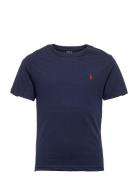 Cotton Jersey Crewneck Tee Tops T-Kortærmet Skjorte Blue Ralph Lauren Kids