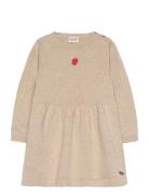 Tunic Knit Dresses & Skirts Dresses Casual Dresses Long-sleeved Casual Dresses Beige Minymo