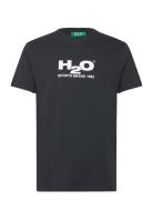 Logo Tee Tops T-Kortærmet Skjorte Black H2O