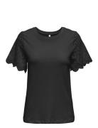 Onlebba Life S/S Lace Top Jrs Tops T-shirts & Tops Short-sleeved Black ONLY