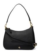 Crosshatch Leather Medium Danni Bag Bags Small Shoulder Bags-crossbody Bags Black Lauren Ralph Lauren