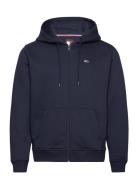 Tjm Reg S Flag Zip Thru Tops Sweatshirts & Hoodies Hoodies Navy Tommy Jeans