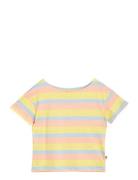 Pastel Stripe Ss Tee Tops T-Kortærmet Skjorte Multi/patterned Mini Rodini