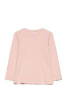 Top L S Basic Rib Tops T-shirts Long-sleeved T-Skjorte Pink Lindex