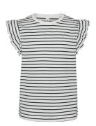 Vmleila Francis Sl Top Jrs Girl Tops T-Kortærmet Skjorte White Vero Moda Girl