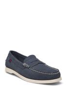 Dan Boat Flesh Out W Sko Flade Navy Sebago