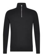 Onsphil Reg 12 Struc Half Zip Knit Noos Tops Knitwear Half Zip Jumpers Black ONLY & SONS