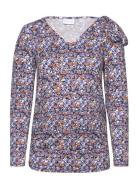 Mlpilar Asta L/S Jrs Top A. Tops T-shirts & Tops Long-sleeved Multi/patterned Mamalicious