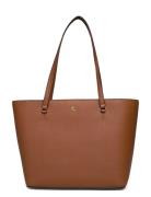 Crosshatch Leather Medium Karly Tote Bags Totes Brown Lauren Ralph Lauren