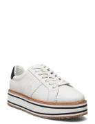 Amelia Leather Platform Sneaker Low-top Sneakers Cream Lauren Ralph Lauren