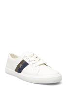 Janson Ii Leather & Suede Sneaker Low-top Sneakers White Lauren Ralph Lauren