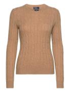 Cable-Knit Cashmere Sweater Tops Knitwear Jumpers Beige Polo Ralph Lauren