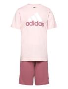 Lk Bl Co T Set Sets Sets With Short-sleeved T-shirt Pink Adidas Sportswear