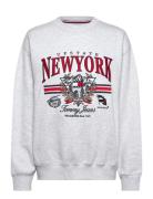 Tjw Rlx Vintage Prep 2 Crew Tops Sweatshirts & Hoodies Sweatshirts Grey Tommy Jeans