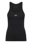 Alba Hj Wings Bijoux Tops T-shirts & Tops Sleeveless Black Zadig & Voltaire