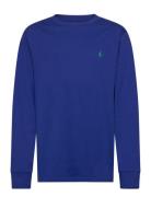 Cotton Jersey Long-Sleeve Tee Tops T-shirts Long-sleeved T-Skjorte Blue Ralph Lauren Kids