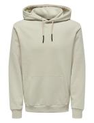 Onsceres Hoodie Sweat Noos Tops Sweatshirts & Hoodies Hoodies Beige ONLY & SONS