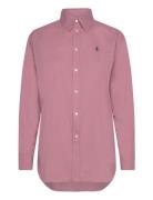 Over Fit Cotton Twill Shirt Tops Shirts Long-sleeved Pink Polo Ralph Lauren