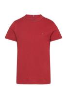 Essential Cotton Reg Tee S/S Tops T-Kortærmet Skjorte Red Tommy Hilfiger