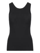 Modal Rib Slim Tank Top Tops T-shirts & Tops Sleeveless Black Calvin Klein