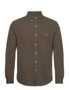 Featherweight Mesh Shirt Designers Shirts Casual Khaki Green Polo Ralph Lauren