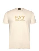 T-Shirt Tops T-Kortærmet Skjorte Cream EA7