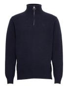 Barbour Essential Lambswool Half Zip Tops Knitwear Half Zip Jumpers Navy Barbour