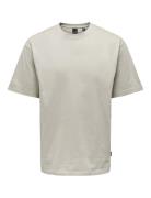 Onsfred Life Rlx Ss Tee Noos Tops T-Kortærmet Skjorte Beige ONLY & SONS