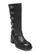 Battle Boot Shoes Boots Ankle Boots Ankle Boots Flat Heel Black Steve Madden