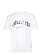 Jjecaleb Varsity Tee Ss O-Neck Noos Tops T-Kortærmet Skjorte White Jack & J S