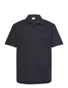 Regular-Fit Ribbed Cotton Polo Shirt Tops Polos Short-sleeved Navy Mango