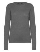 Vmmcare Structure Ls O-Neck Blou Noos Tops Knitwear Pullovers Grey Vero Moda Maternity