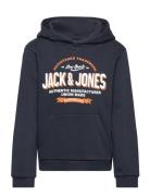 Jjelogo Sweat Hood 2 Col 24/25 Noos Mni Tops Sweatshirts & Hoodies Hoodies Navy Jack & J S