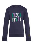 Polygon Graphic Sweatshirt Tops Sweatshirts & Hoodies Sweatshirts Navy Lyle & Scott