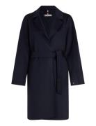 Reg Df Wool Belted Coat Outerwear Coats Winter Coats Navy Tommy Hilfiger