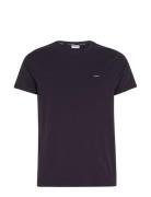 Stretch Slim Fit T-Shirt Tops T-Kortærmet Skjorte Navy Calvin Klein