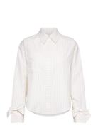 Poppa Bow Shirt Tops Shirts Long-sleeved Cream NORR